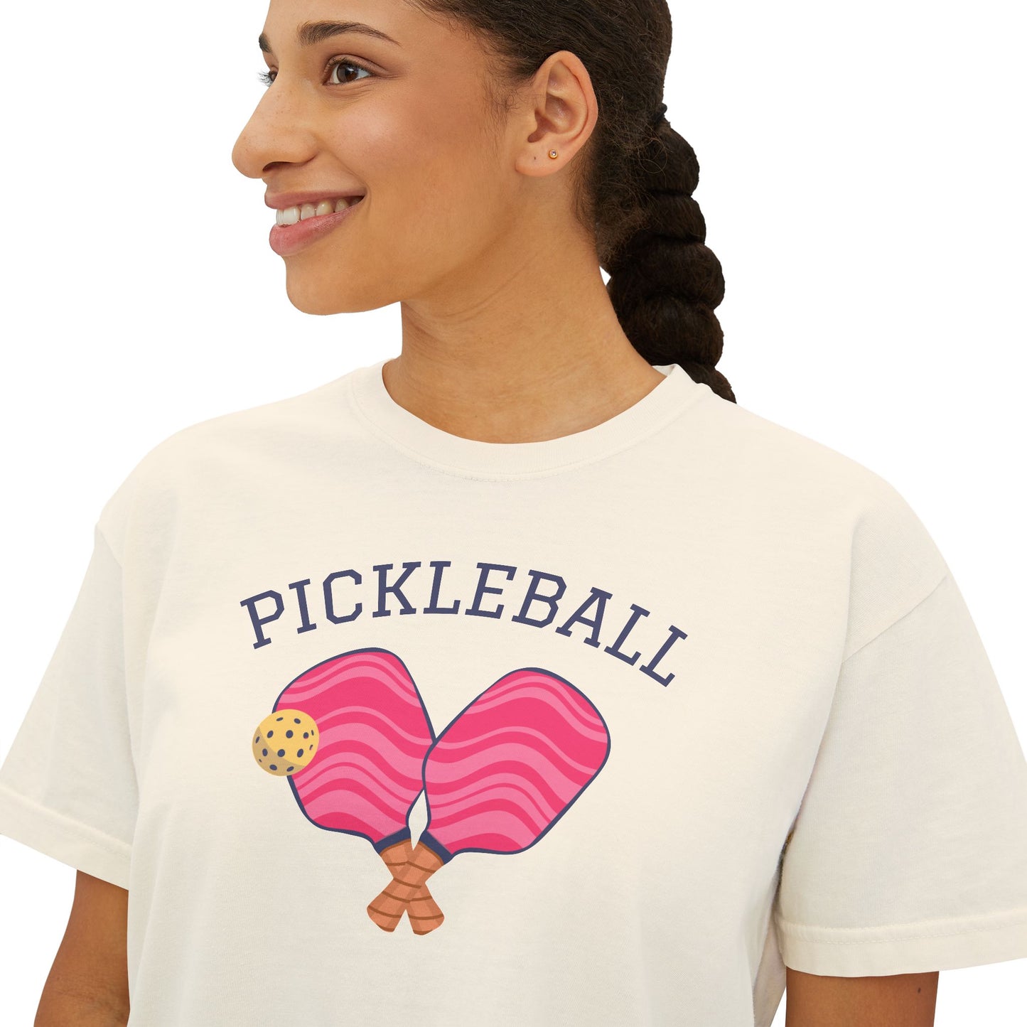 Groovy Pickleball Paddles Women's Boxy Tee