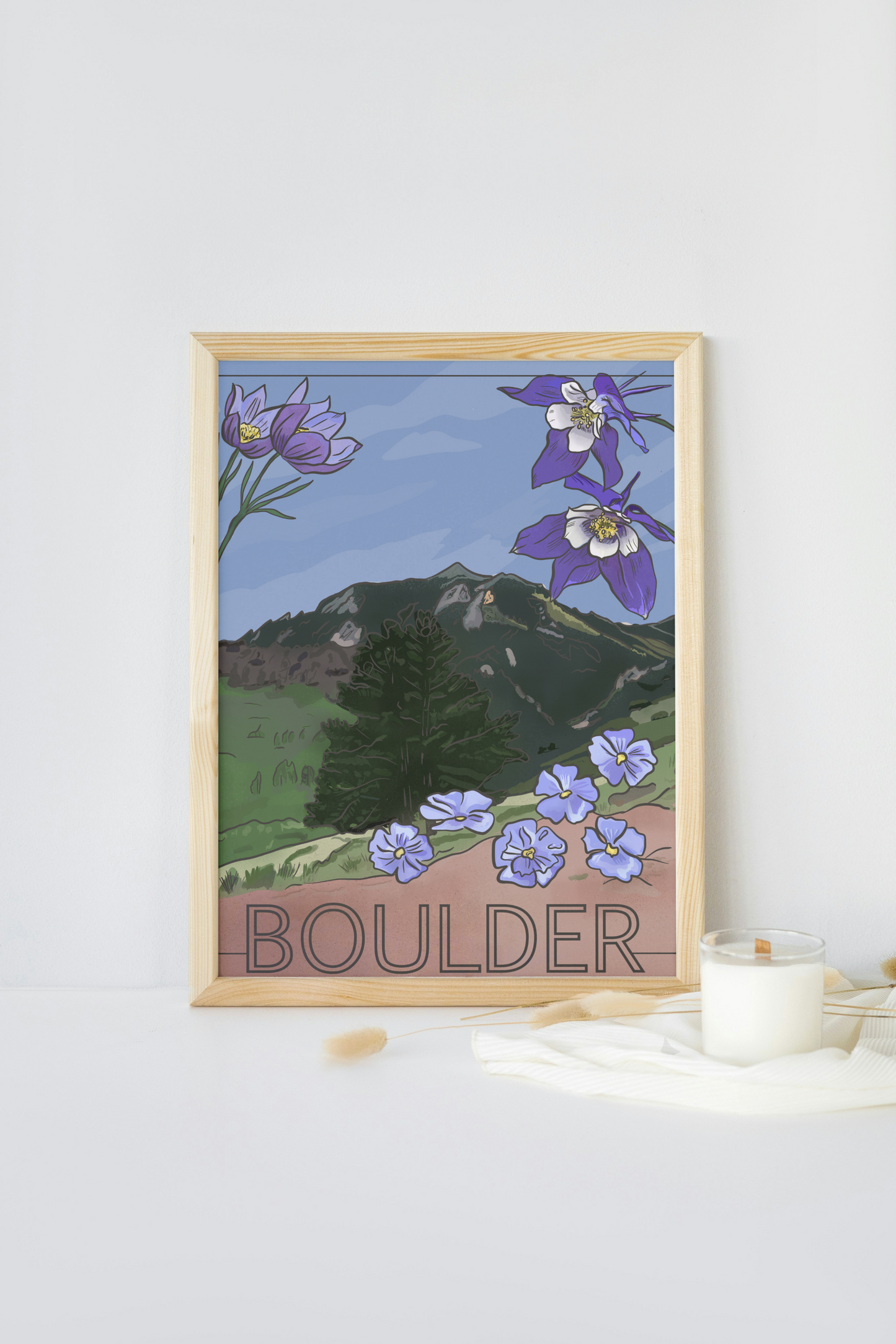 Boulder Wildflowers and Views Art Print