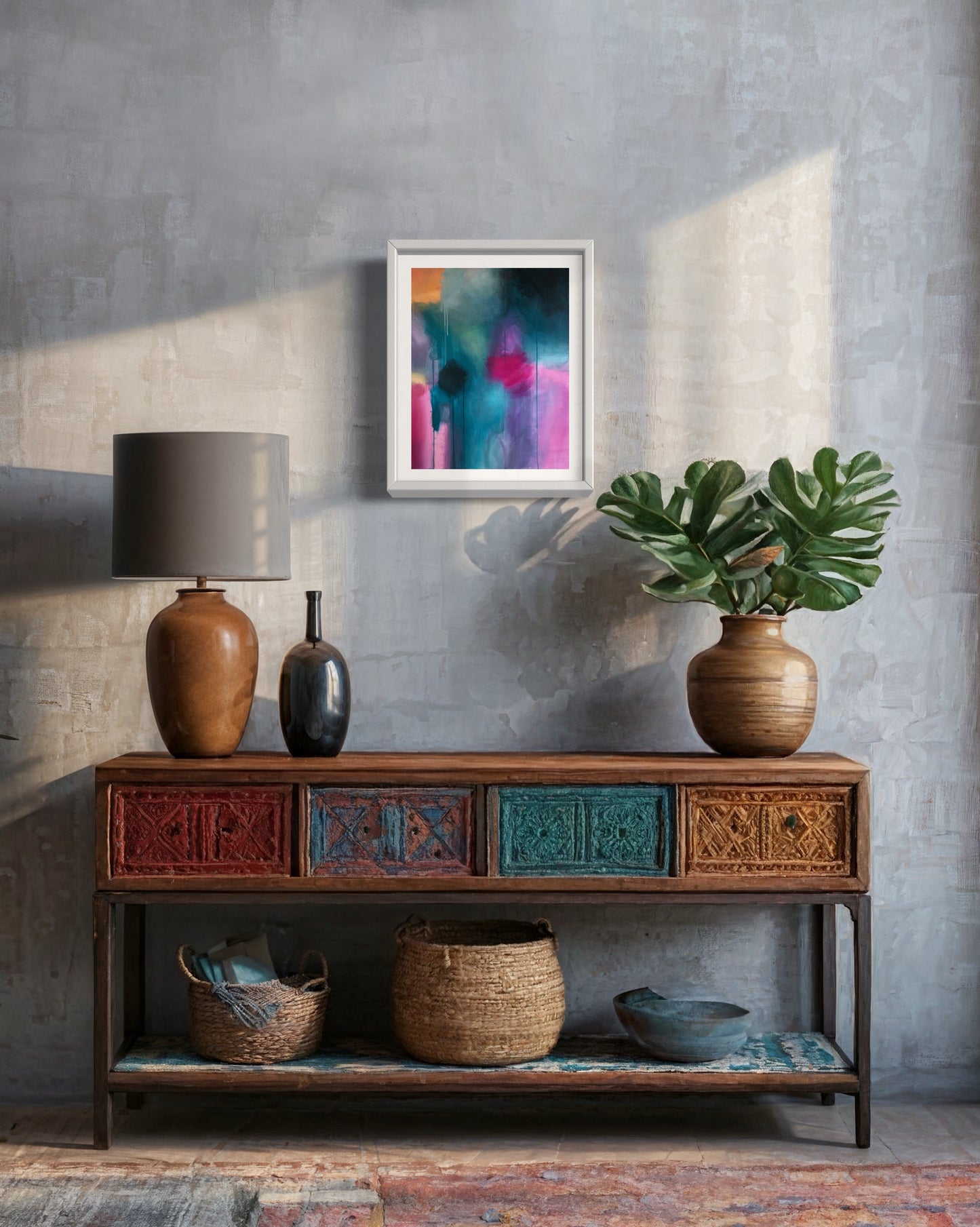 Bright Nostalgia Abstract Art Print