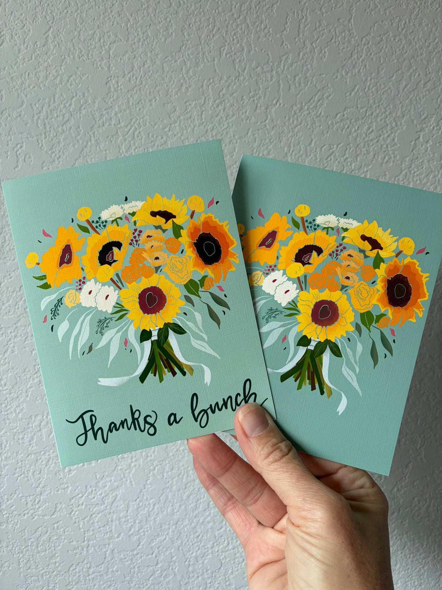 Sunflower Bouquet Thank You or Any Occasion Greeting Card