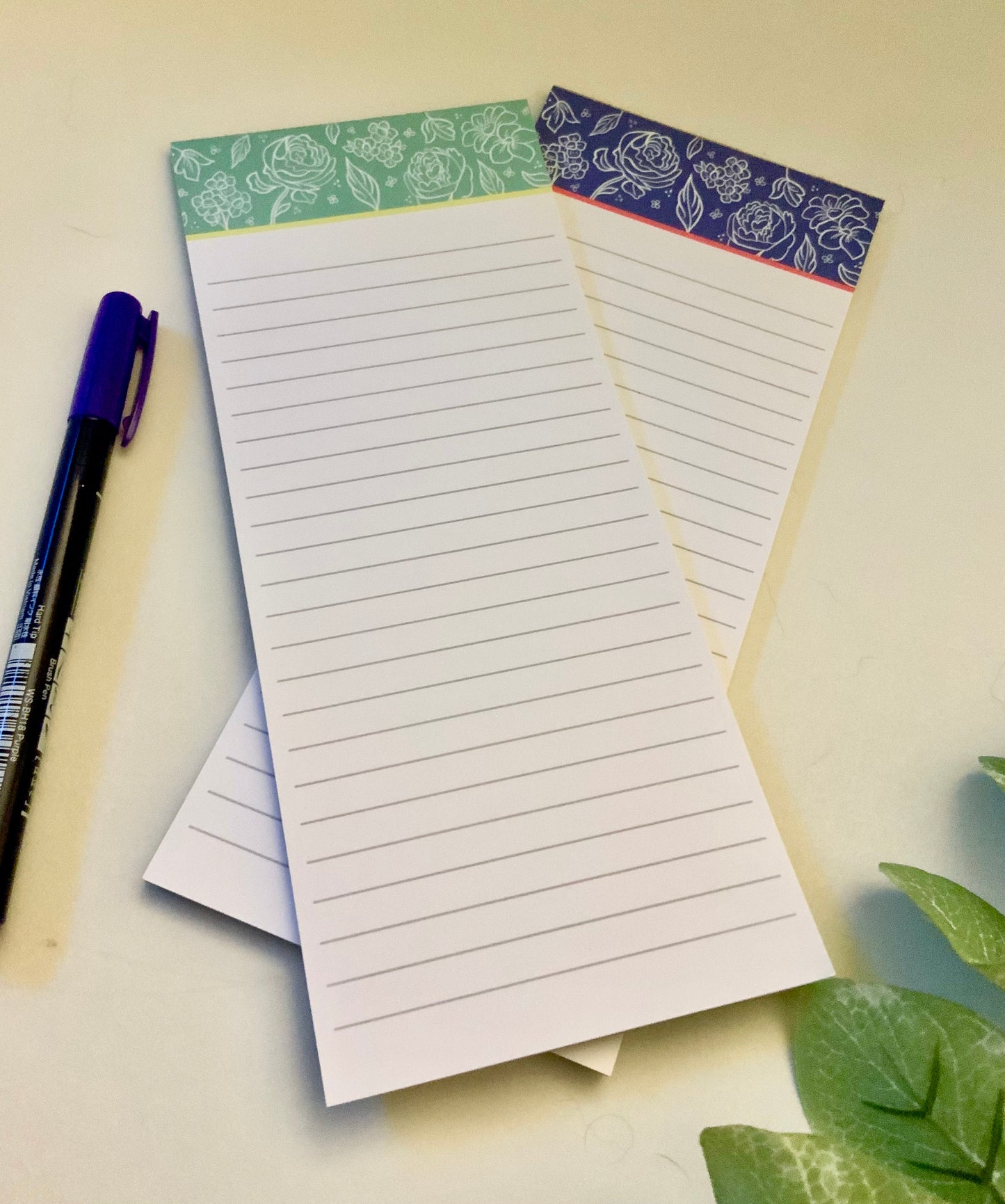 Floral Border Lined Notepad