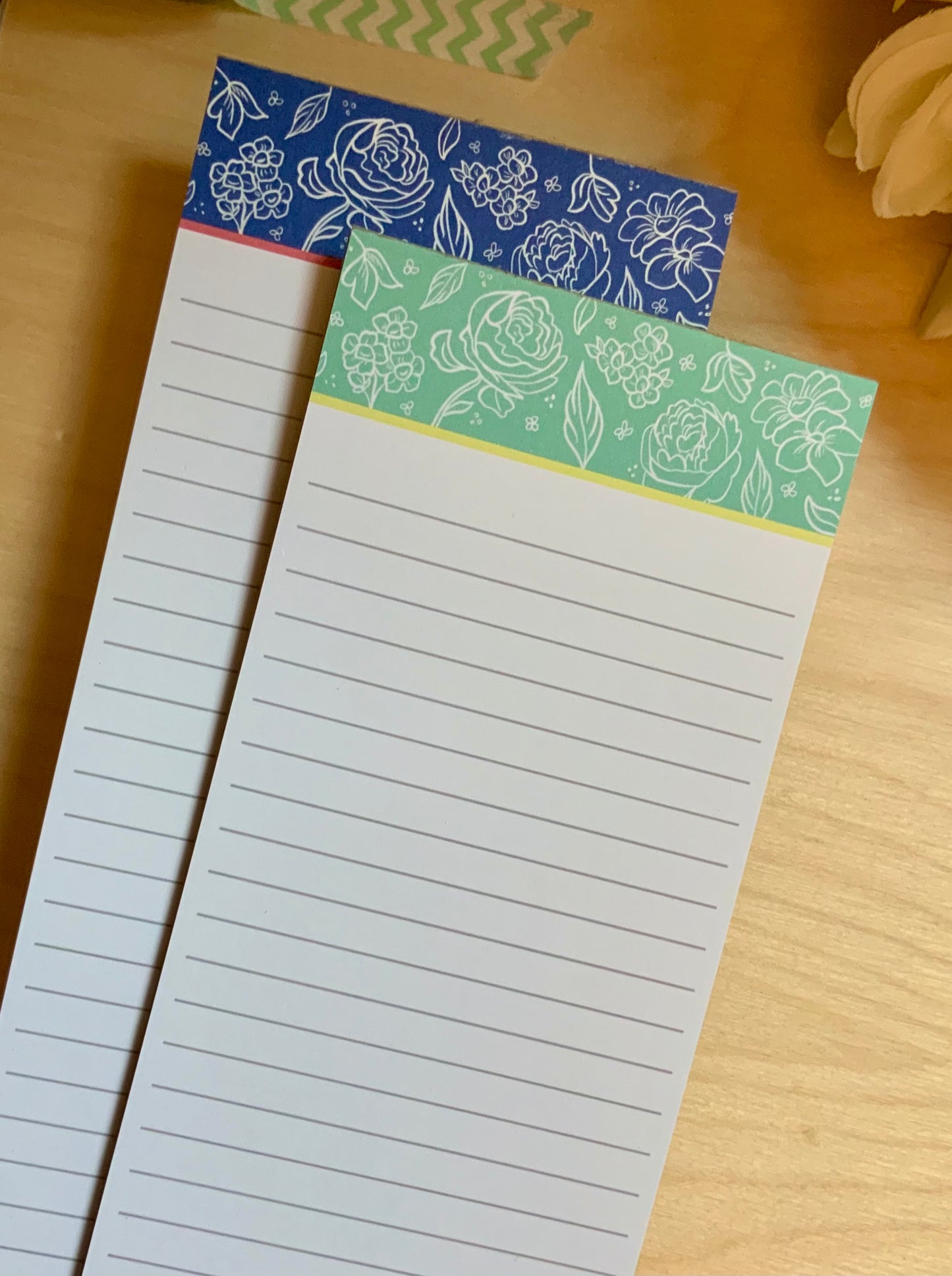 Floral Border Lined Notepad