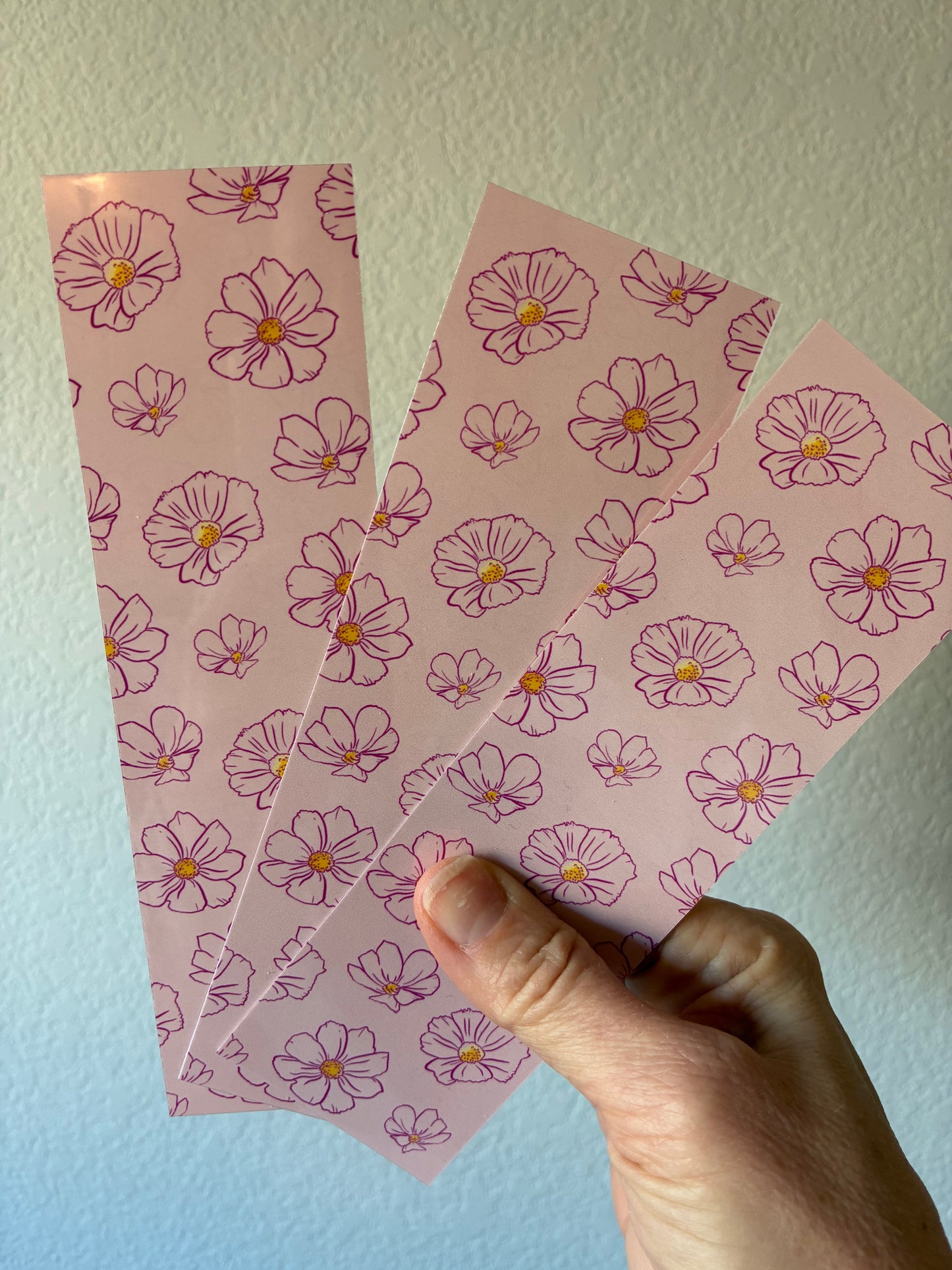 Cosmos Floral Pink Bookmark