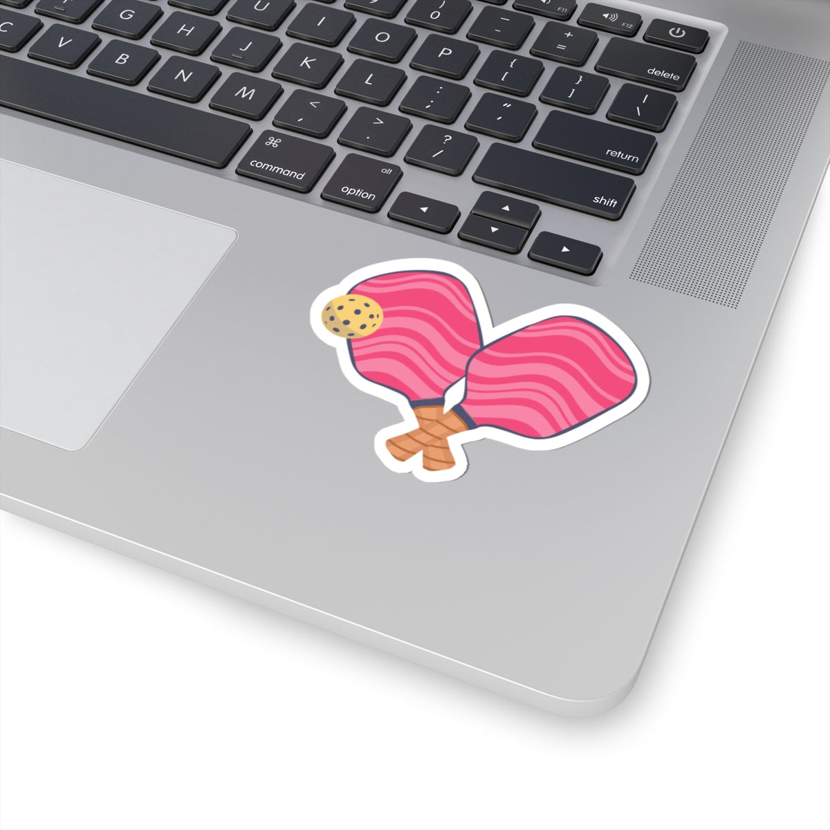 Wavy Pickleball Paddles Kiss-Cut Sticker