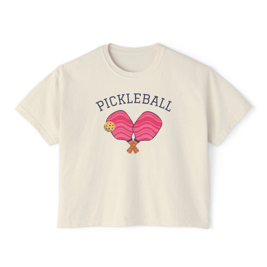 Groovy Pickleball Paddles Women's Boxy Tee