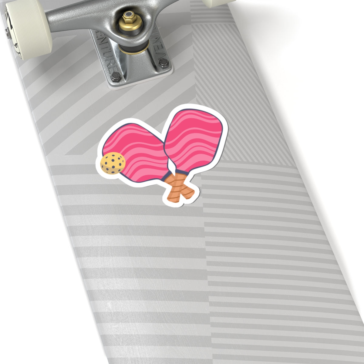 Wavy Pickleball Paddles Kiss-Cut Sticker