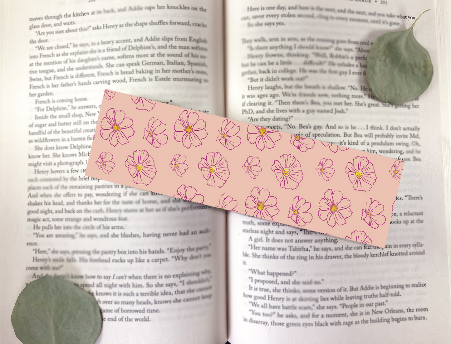 Cosmos Floral Pink Bookmark