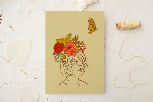 Butterfly Lady Art Print