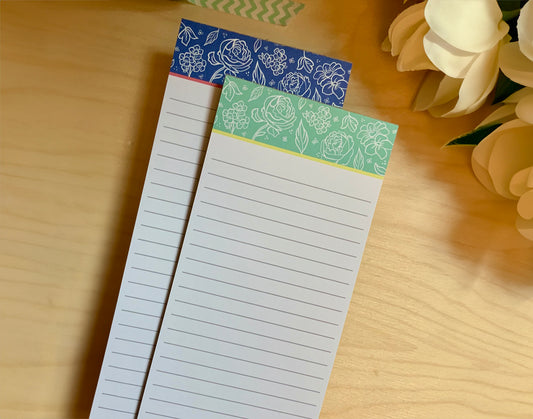 Floral Border Lined Notepad