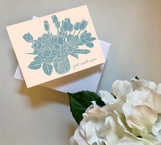 Get Well Soon Flowers Card