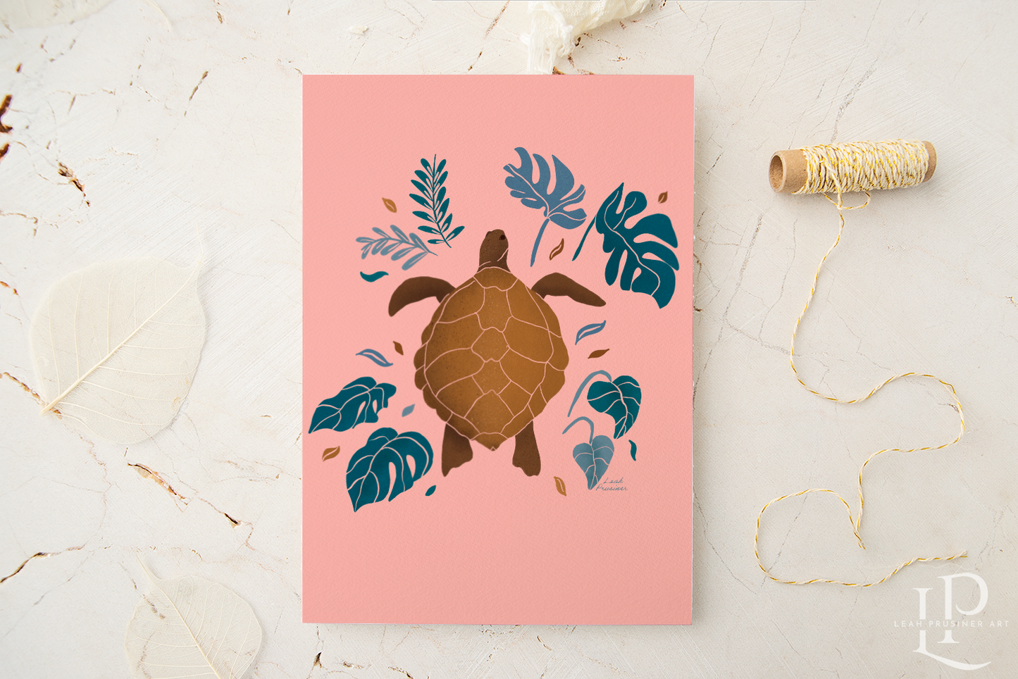 Tropical Turtle Art Print