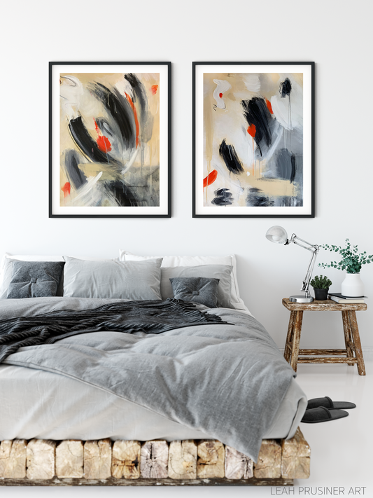 Pop of Poppy Set of 2 Art Prints