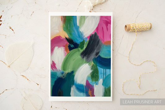 Pretty in Pink Abstract Art Print